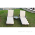 Modern Appearance and Rattan Wicker Material Wicker Sun Lounge With Cushion